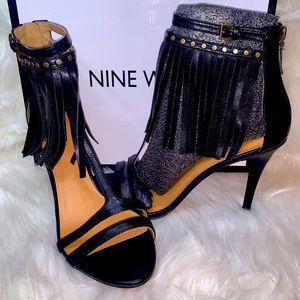 Nine West Brown Don’t Dare Fringe Heels